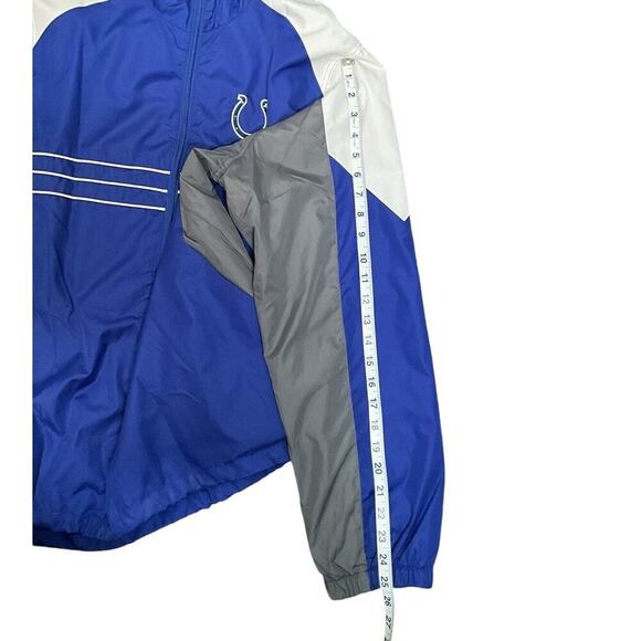 NFL Indianapolis COLTS SI Windbreaker Jacket Size L Blue & White Vintage Y2K - Picture 6 of 6